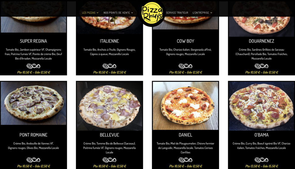 Les meilleures pizzas de la région