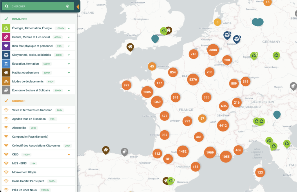 Cartographie des actions alternatives