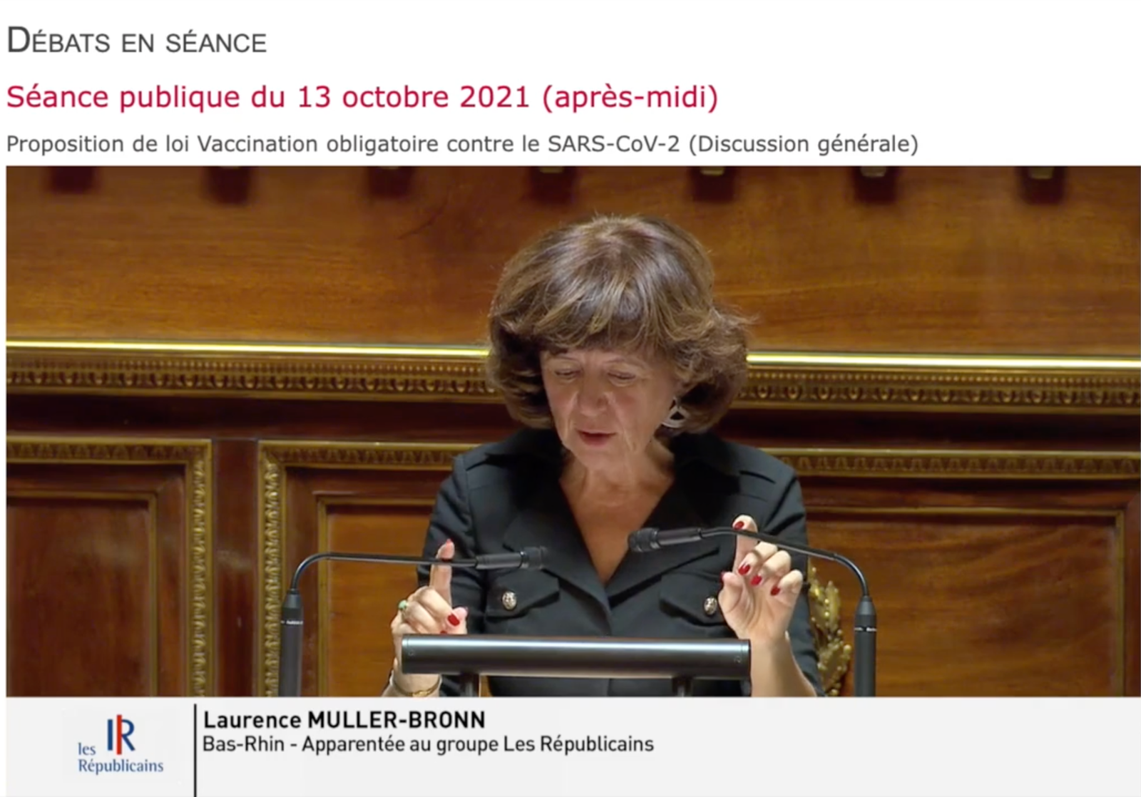 f55119_9cd9a9e9c4f340e8a781b58cd0ecc85dmv2 La sénatrice Laurence Muller-Bronn contre la proposition de loi de vaccination obligatoire